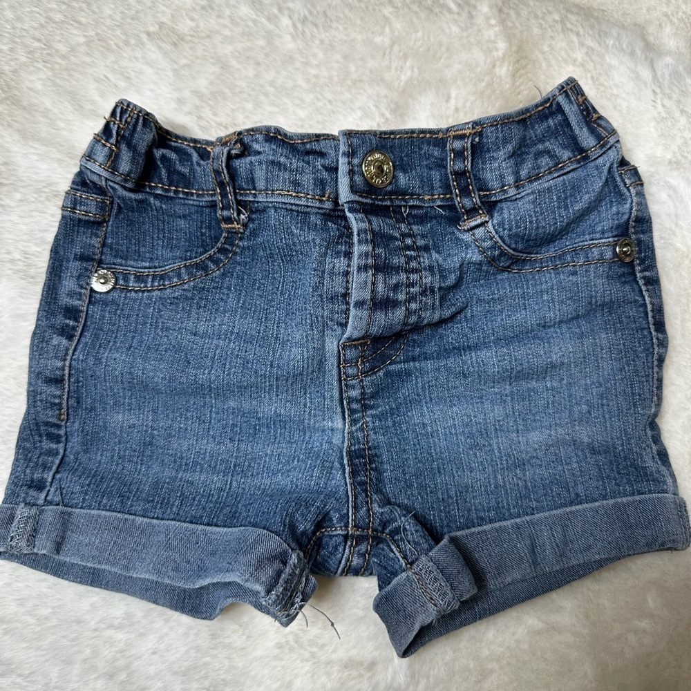7 For All Mankind Kids Dark Blue Denim Shorts